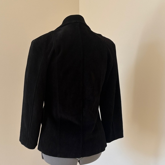 Jordache USA Black Women's Suede Jacket sz 6-8 Vintage - Picture 3 of 6